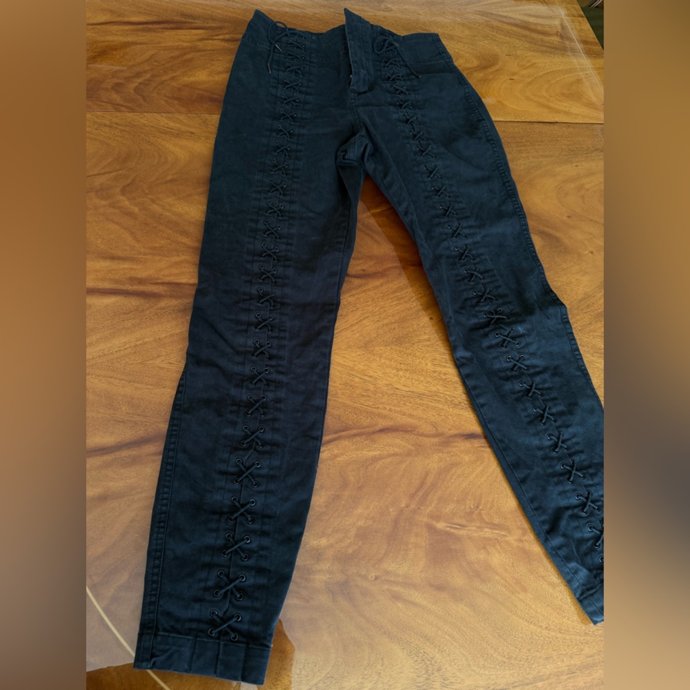 ALC ✔️Slim Lace-Up Black Women's Jeans